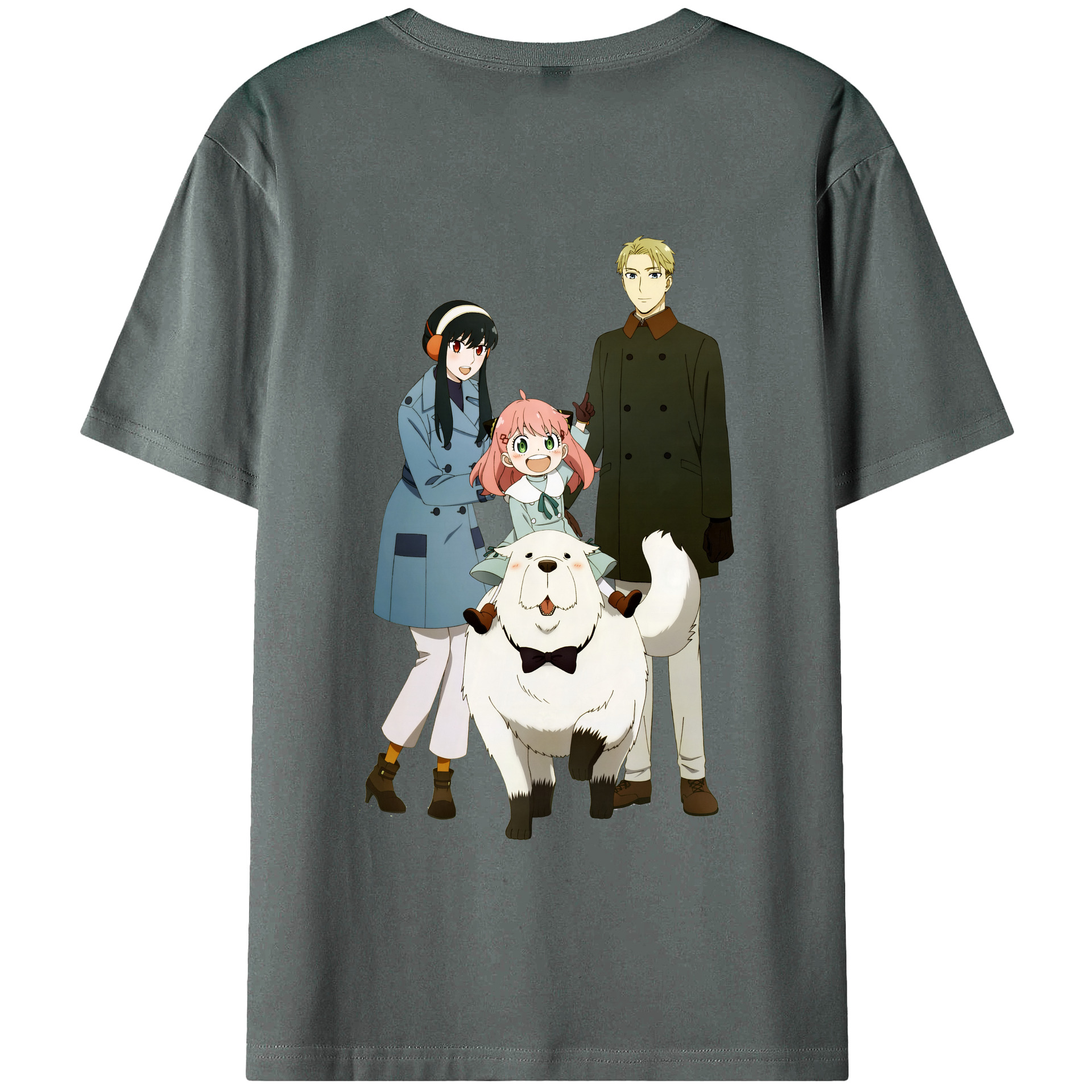 （画像用） SPY×FAMILY间谍家家酒 綿100％ メンズ半袖Tシャツ（バックプリント） 通気性